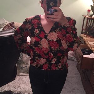 AEO floral crop blouse 3 for $35